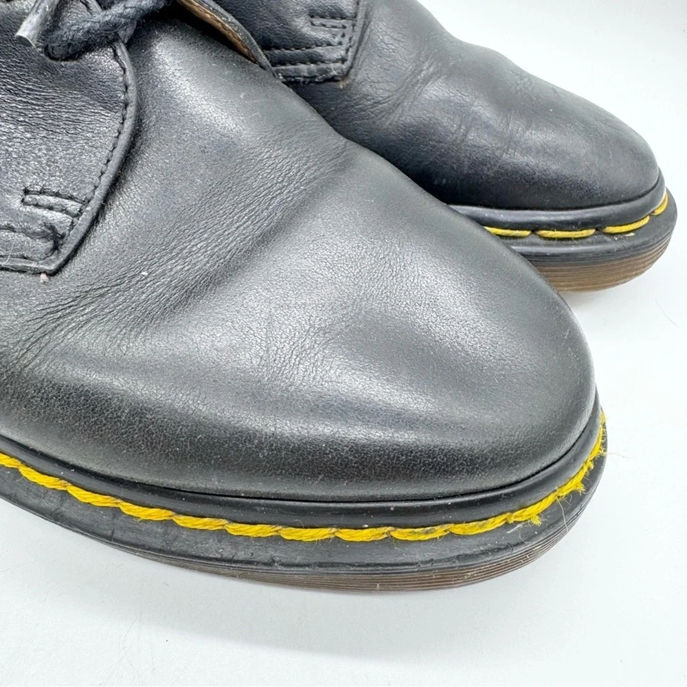Vintage 90s Made in England Dr. Marten's 3-Eyelet Oxford Lace Up‎ Shoes Black 3
